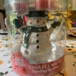 Yankee Snowman Candle Teelight Holder